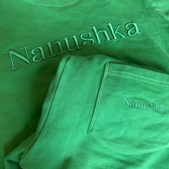 Nanushka Embroidered Green Sweater & Shorts Set | 100% cotton - Picture 3 of 11